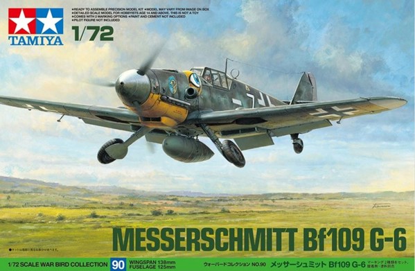 Bild von Messerschmitt BF-109 G-6 mit Schweizer Decals 1:72 Tamiya